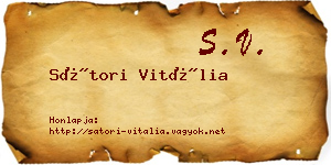 Sátori Vitália névjegykártya